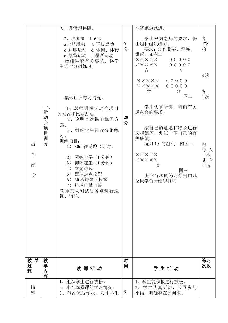 初三《体育与健康》教案-运动会训练.docx_第2页