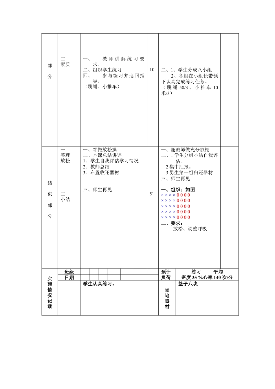 初中八年级体育课教案第1周第2次课教案总2次备课教师用.docx_第2页