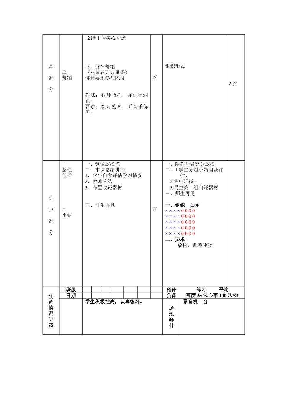初中八年级体育课教案第3周第1次课教案总5次备课教师用.docx_第2页