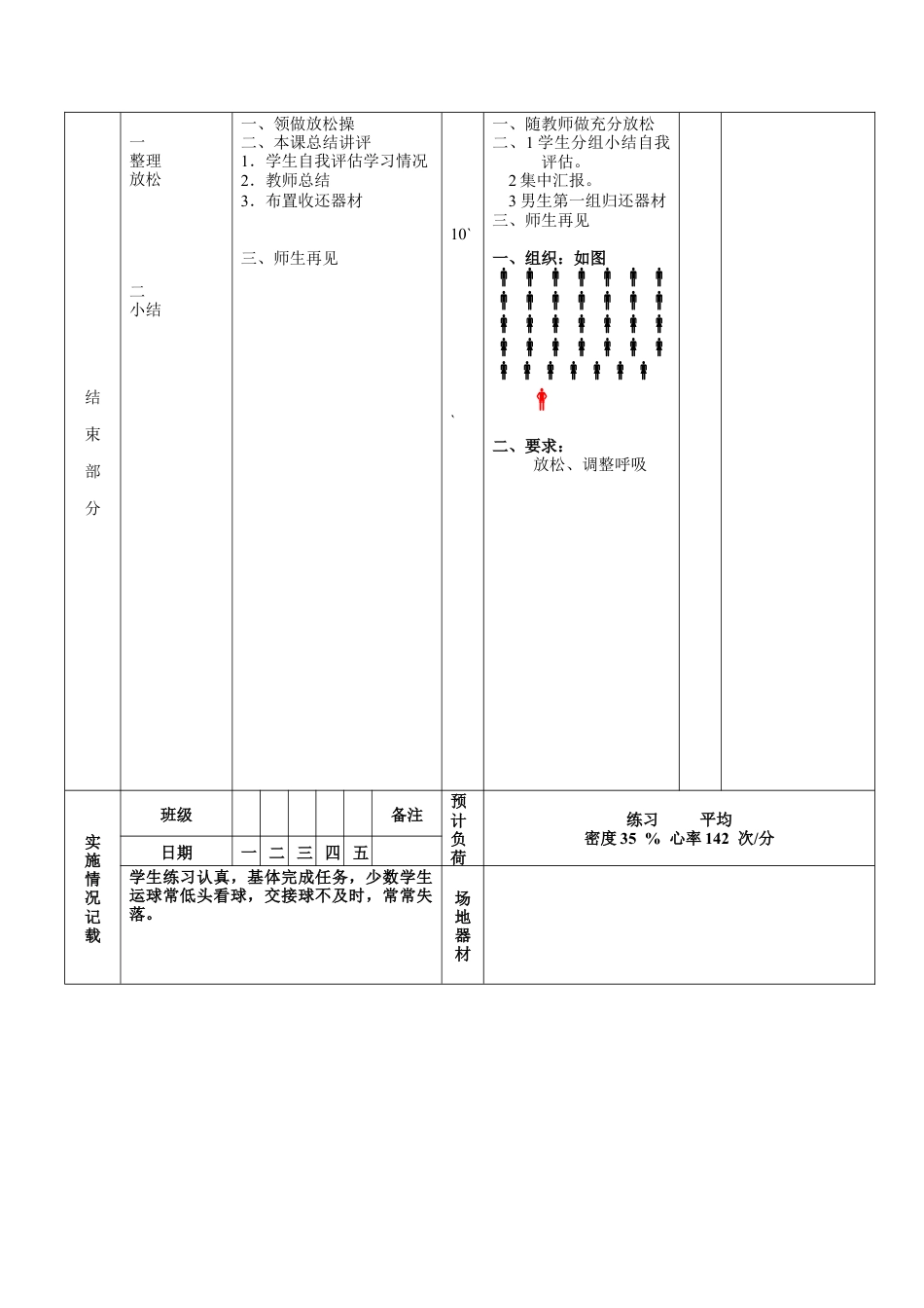 初中八年级体育课教案第12周第1次课教案总23次备课教师.docx_第3页