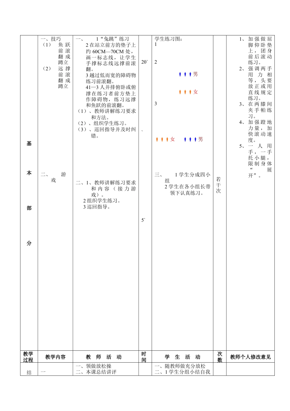 初中八年级体育课教案第13周第2次课教案总26次备课教师.docx_第2页