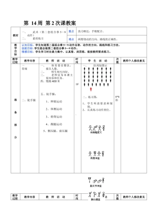 初中八年级体育课教案第14周第2次课教案总28次备课教师.docx