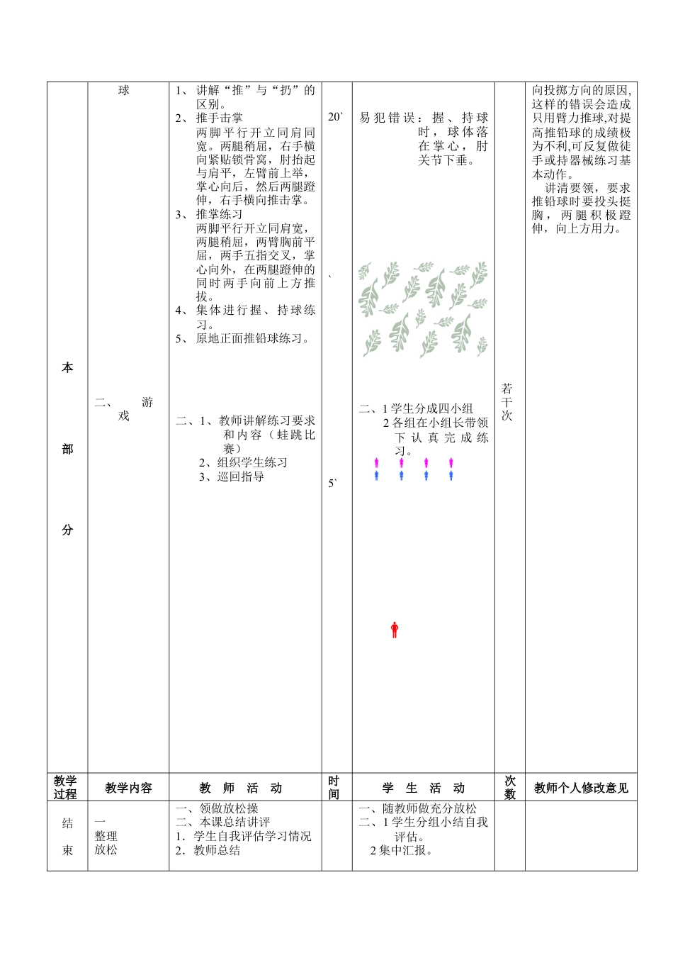 初中八年级体育课教案第15周第1次课教案总29次备课教师.docx_第2页