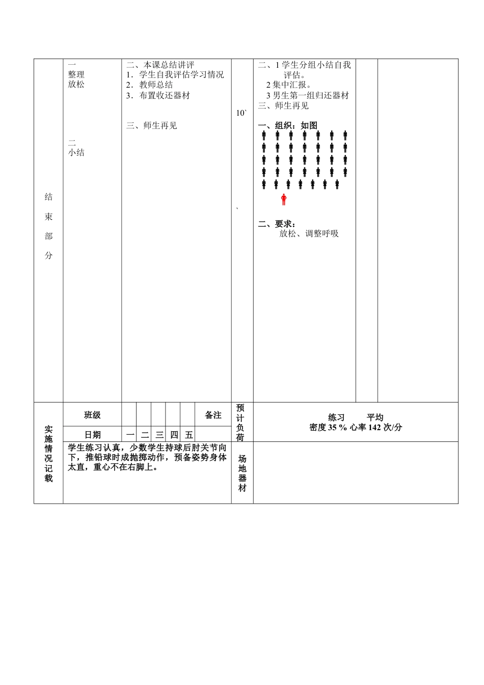 初中八年级体育课教案第15周第2次课教案总30次备课教师.docx_第3页