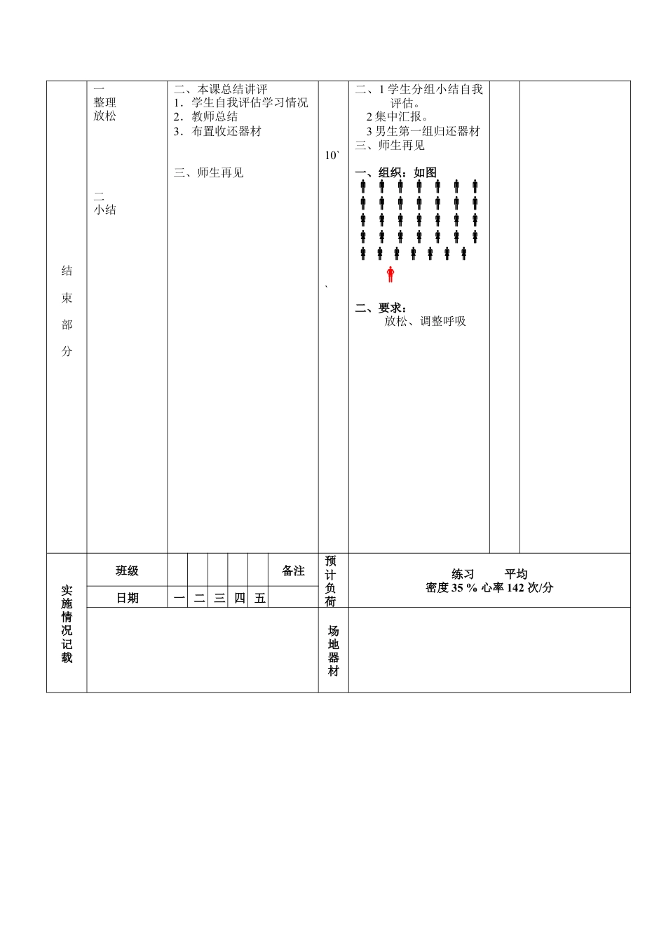 初中八年级体育课教案第18周第1次课教案总35次备课教师.docx_第3页