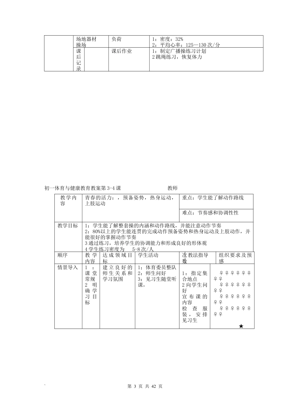 初中初一七年级体育全册教案.docx_第3页