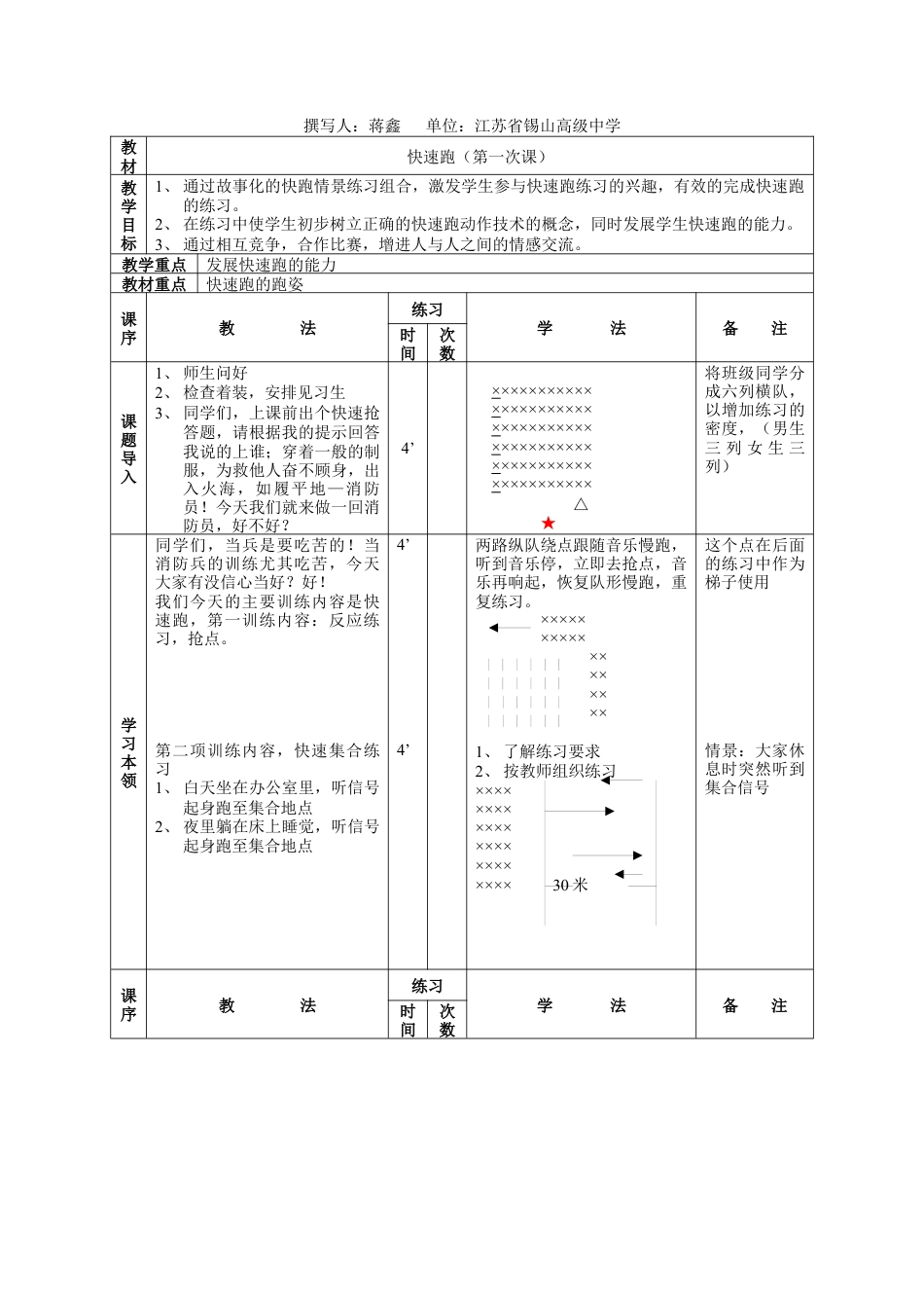 初中九年级体育课教案-大家来当消防员.docx_第2页