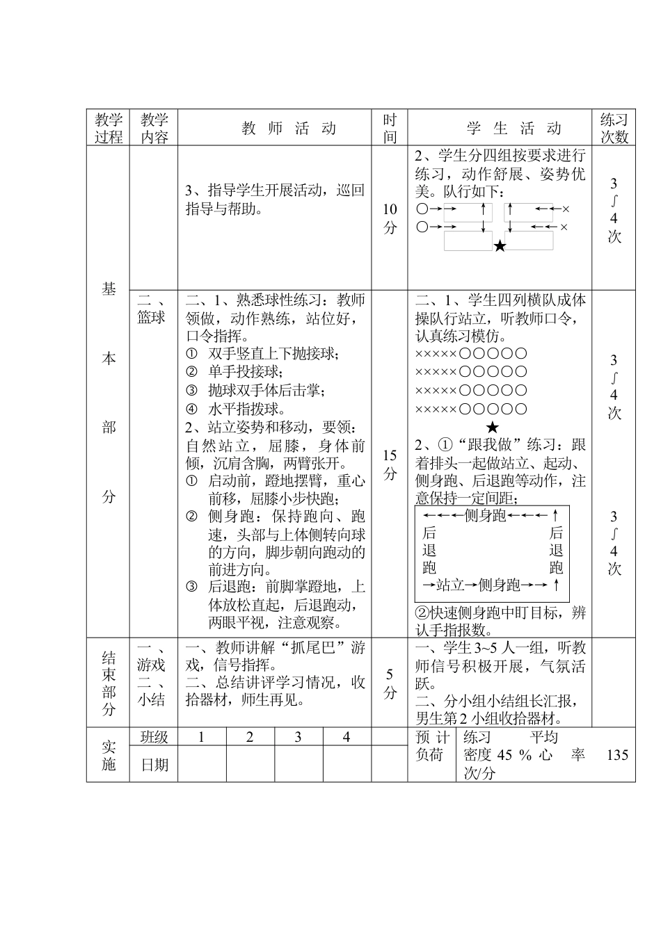初中九年级体育课教案-教案4.docx_第2页