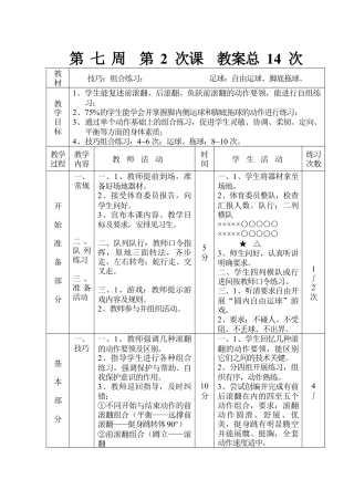 初中九年级体育课教案-教案14.docx