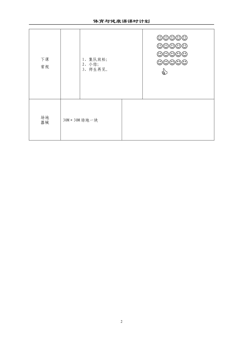 初中九年级体育与健康教案.docx_第2页