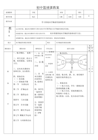 初中篮球-课教案--完整.docx