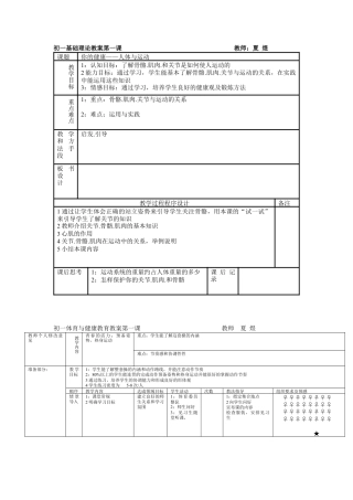 初中七年级全套体育教案(共36课).docx