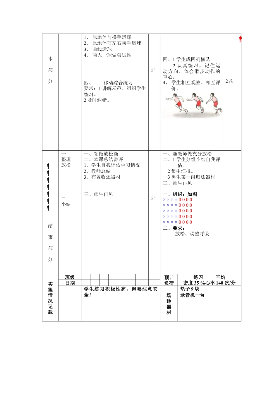 初中七年级体育健康教案-第5周第1次课教案总9次.docx_第2页