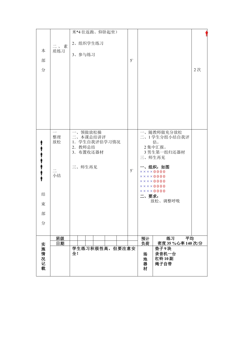 初中七年级体育健康教案-第5周第2次课教案总10次备课教师.docx_第2页