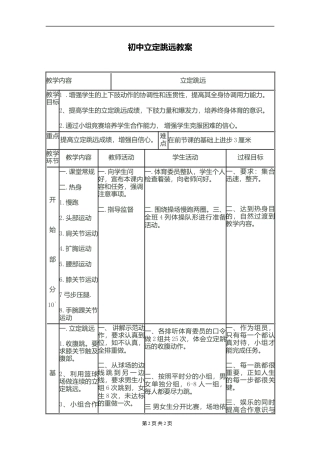 初中体育-立定跳远-教案.docx