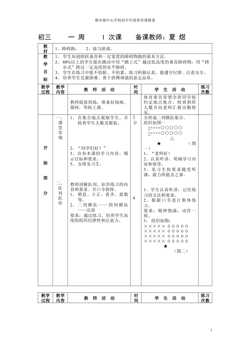九年级全套体育教案(共36课).docx_第1页