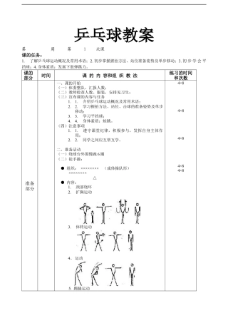 中学乒乓球兴趣小组课教案.docx