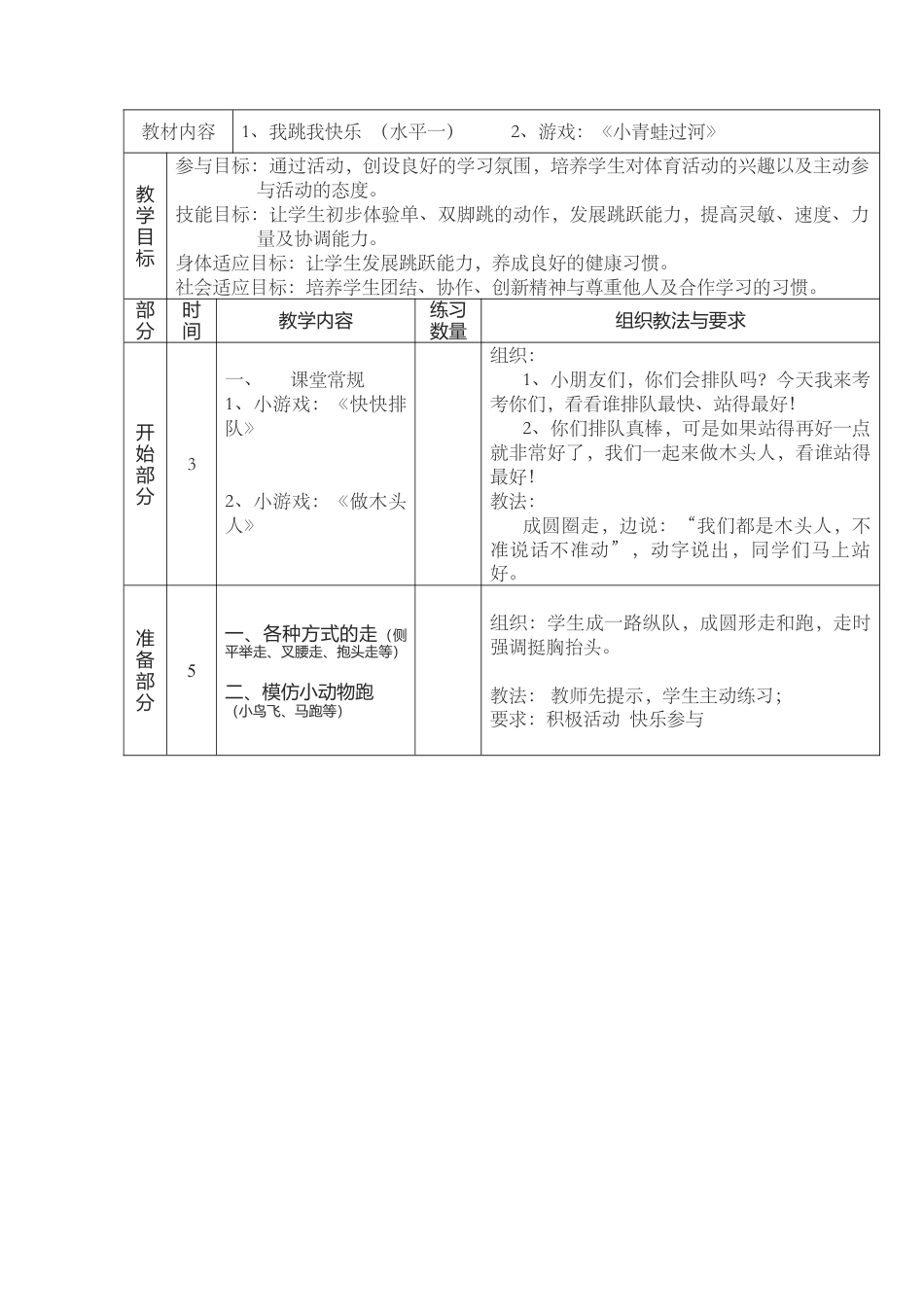 (水平一)立定跳远教学教案（通用版）.docx_第1页