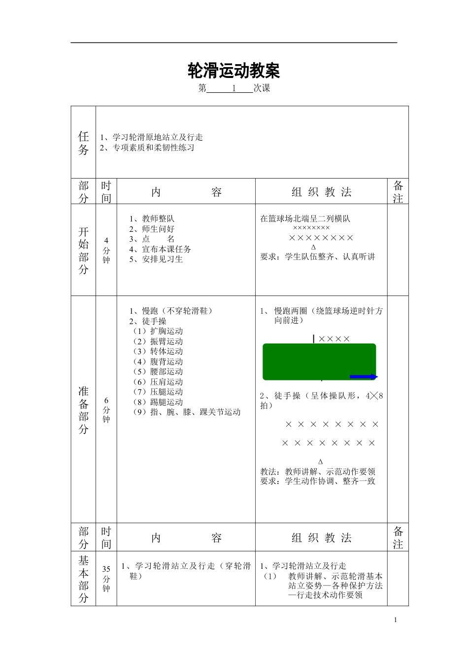 22-轮滑教案--课外小组.docx_第1页