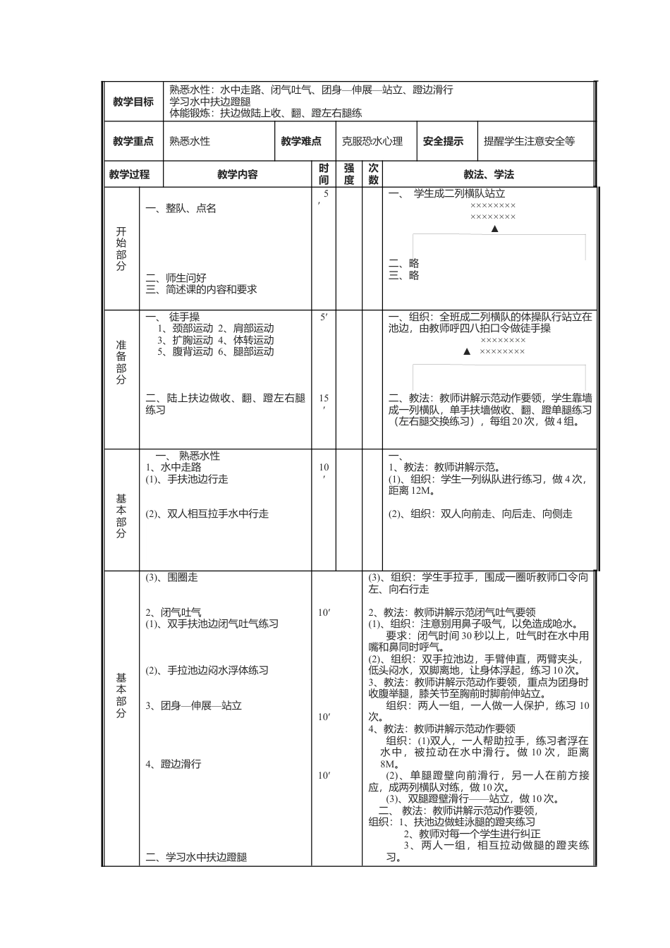 24-大学游泳课时教案（12课时）.docx_第3页