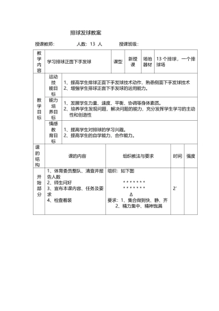 32-排球发球教案.docx