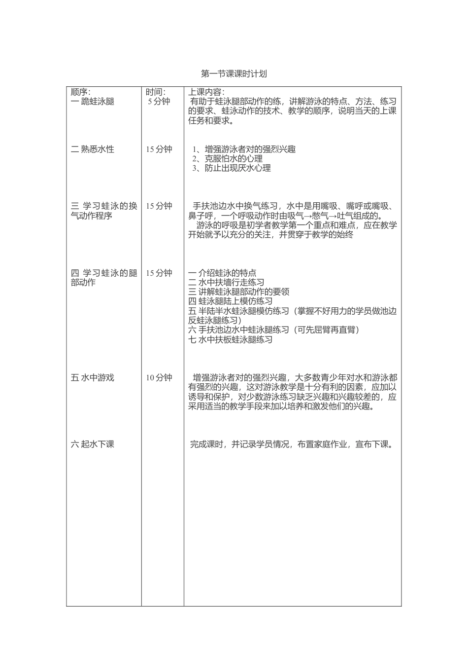 43-游泳课时教案（十节课）.docx_第2页