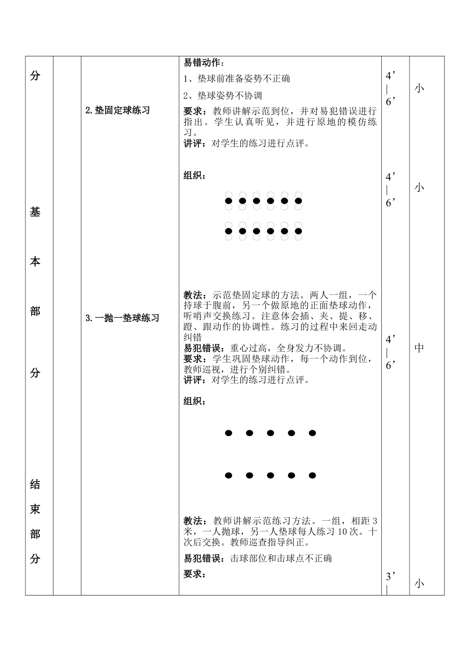68排球正面双手垫球教案.docx_第3页