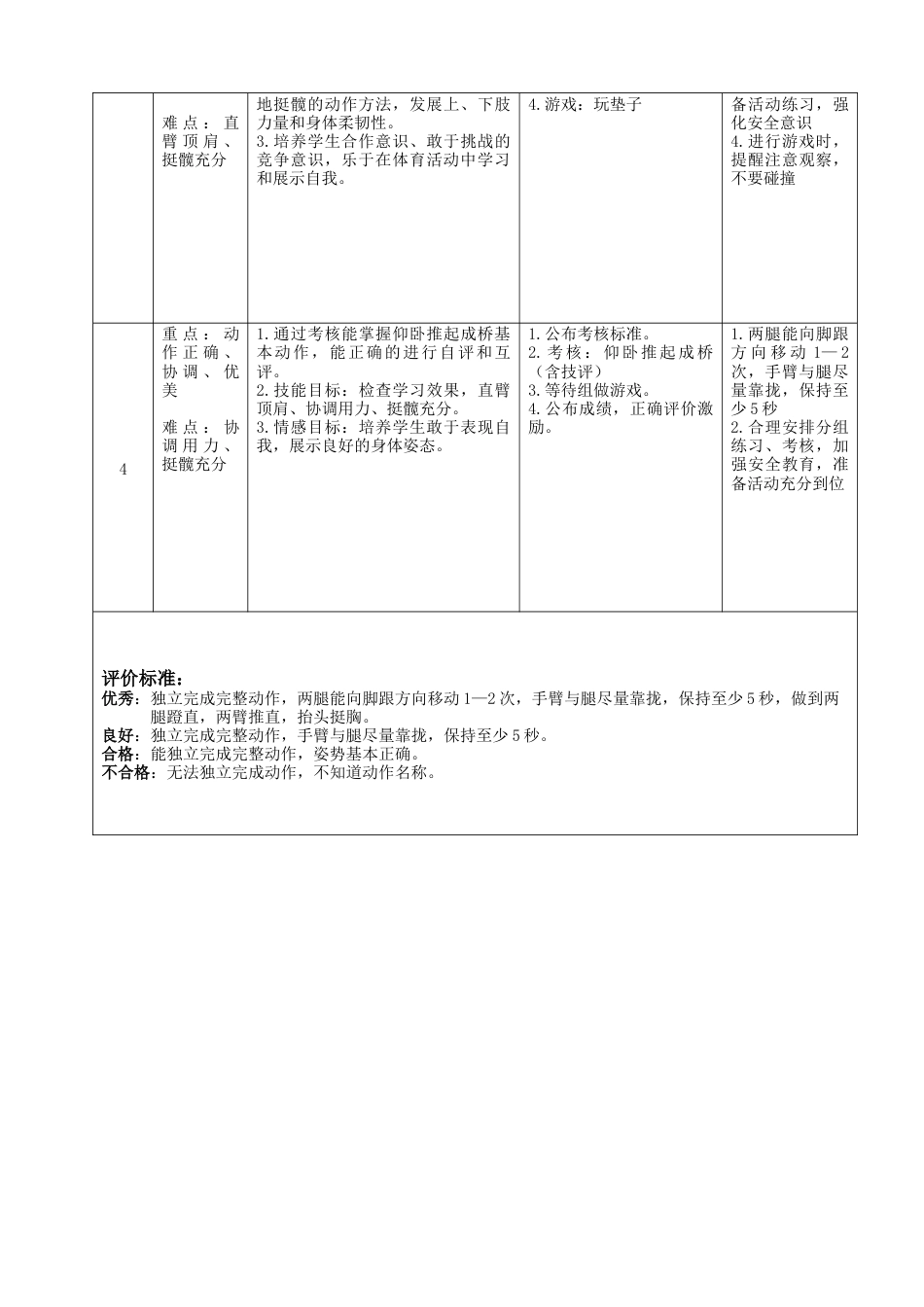 二年级技巧———仰卧推起成桥单元教学设计（江苏省小学体育优秀课比赛教案）.docx_第3页