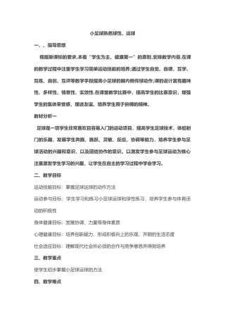 公开课小足球教案.docx