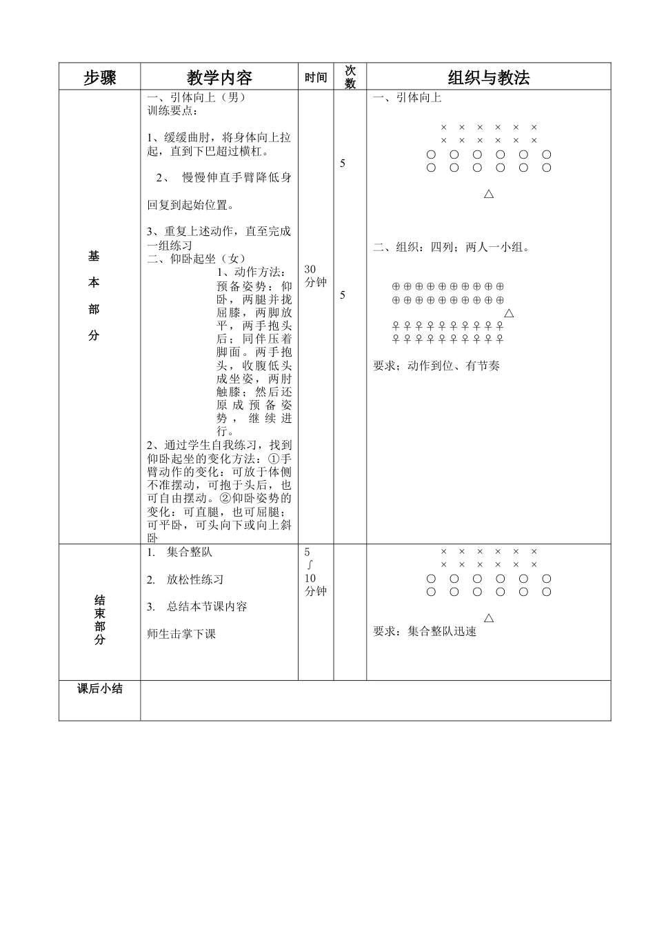 教案9—引体向上（男）仰卧起坐（女）.docx_第2页