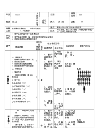 篮球教案基础进攻战术.docx