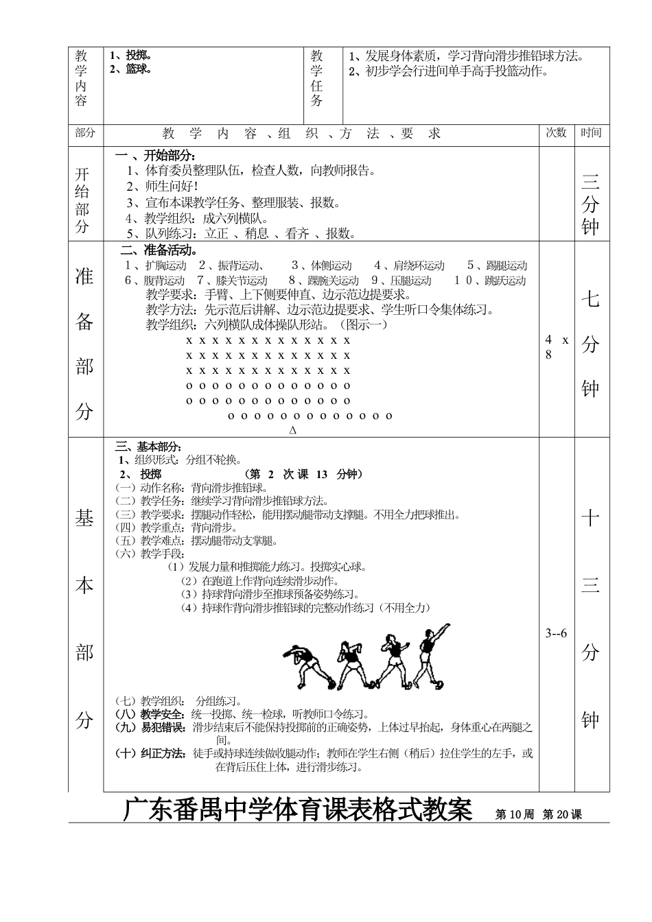 篮球素质1—6课表格式教案.docx_第3页