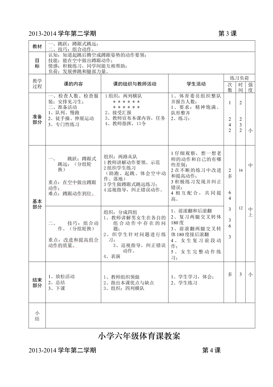 六年级下期体育教案(全册54课时).docx_第3页
