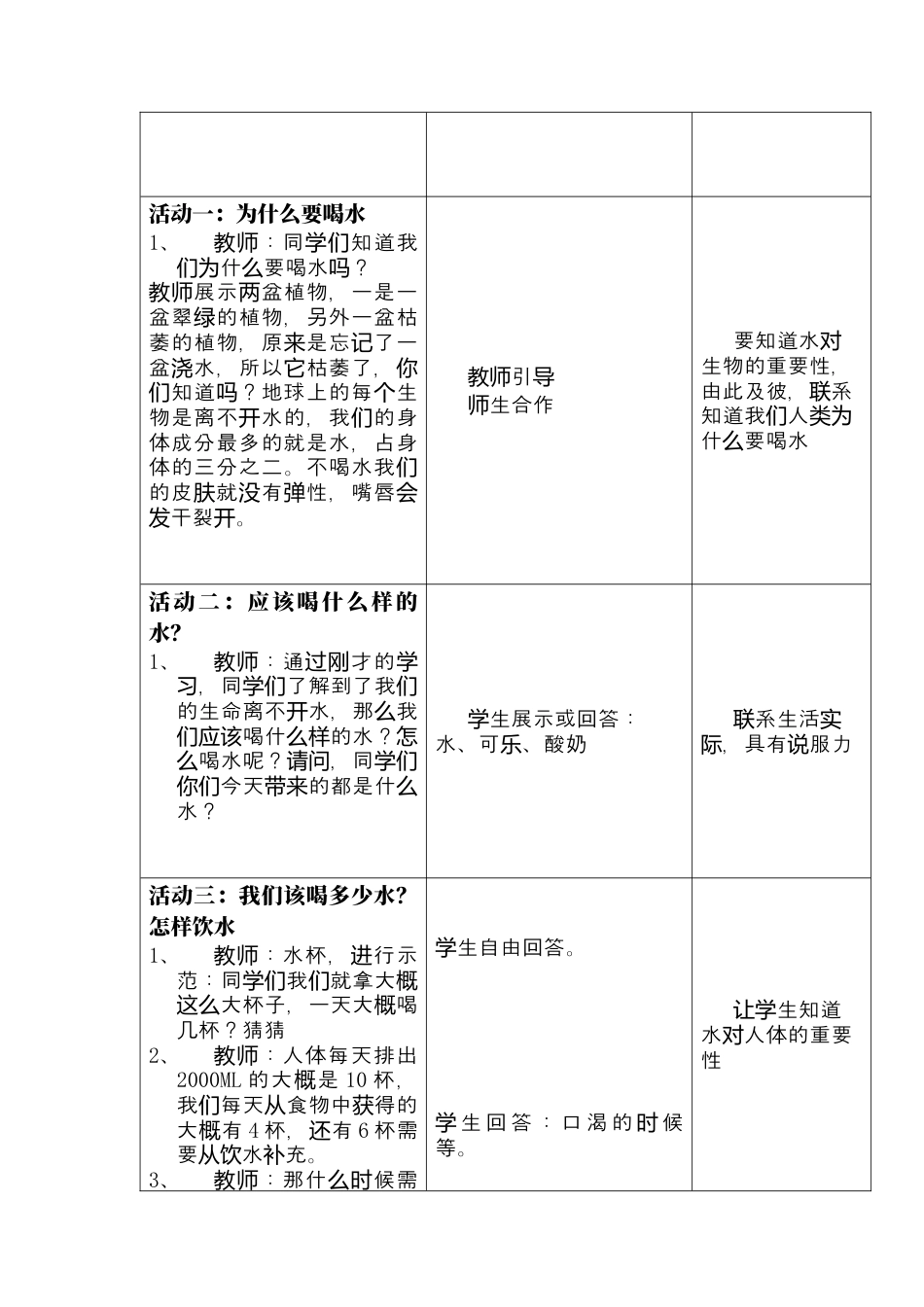 体育与健康（1-2年级）第3节《饮水有益健康》word教案.docx_第2页