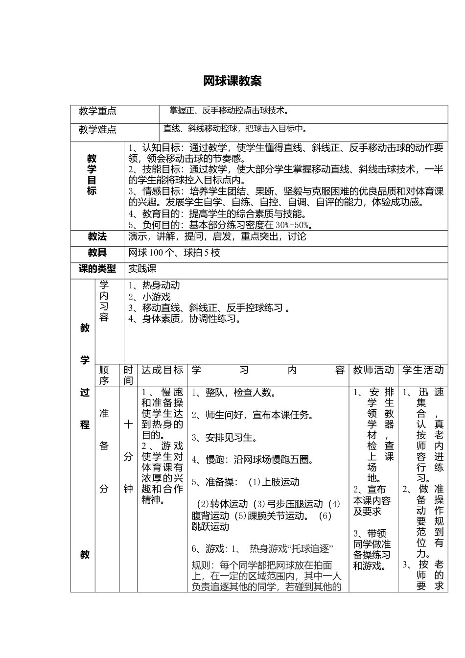 网球正手击球教案1.docx_第1页
