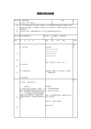 小学六年级蹲踞式跳远教案.docx