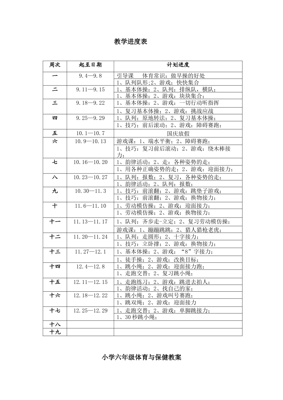 小学六年级体育教案(游戏多).docx_第2页