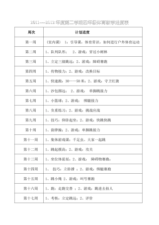 小学四年级体育计划和教案[.docx
