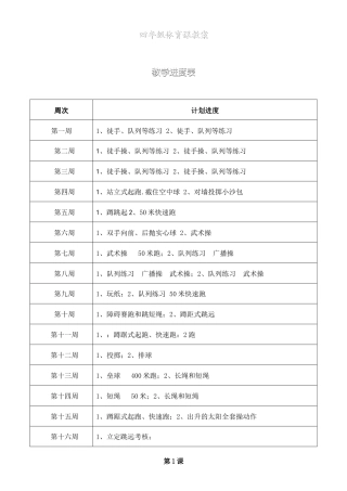 小学四年级体育教案全集.docx