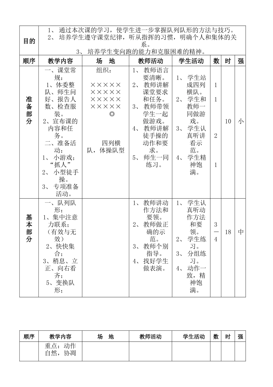 小学四年级下册体育教案(全册).docx_第3页