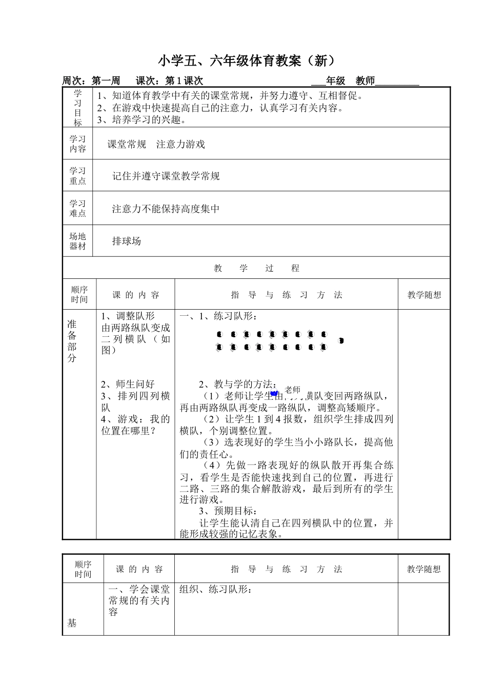 小学五、六年级下学期体育教案(新).docx_第1页