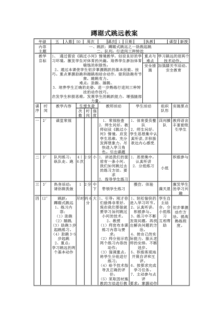 小学五年级体育蹲踞式跳远课教案.docx