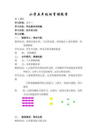 小学五年级体育优秀教案全册.docx