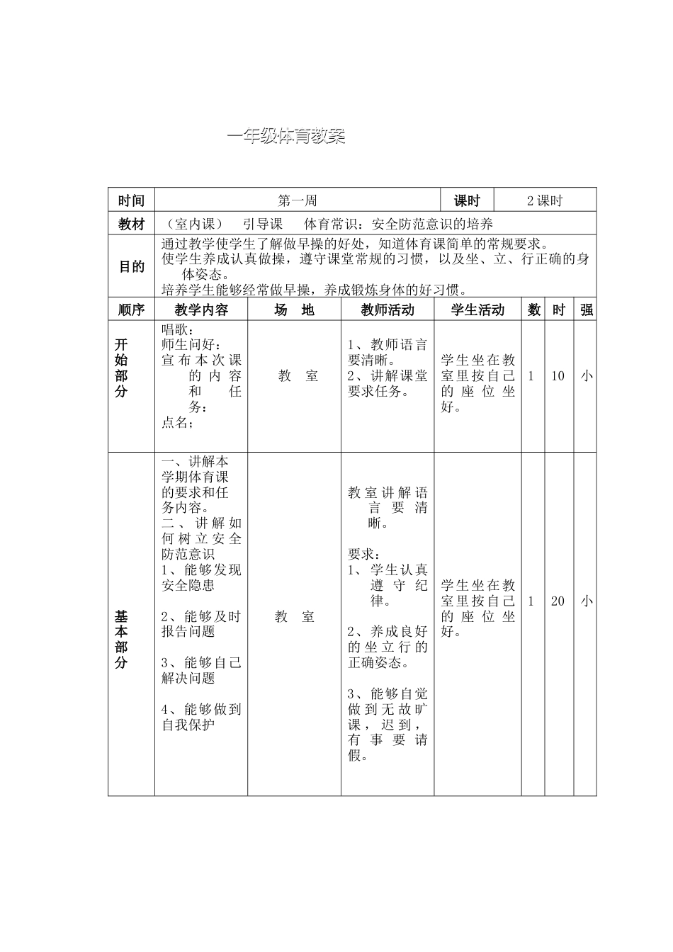 小学一年级体育教案第二学期.docx_第2页