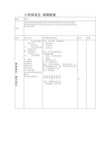 小学足球课时教案(10课时).docx