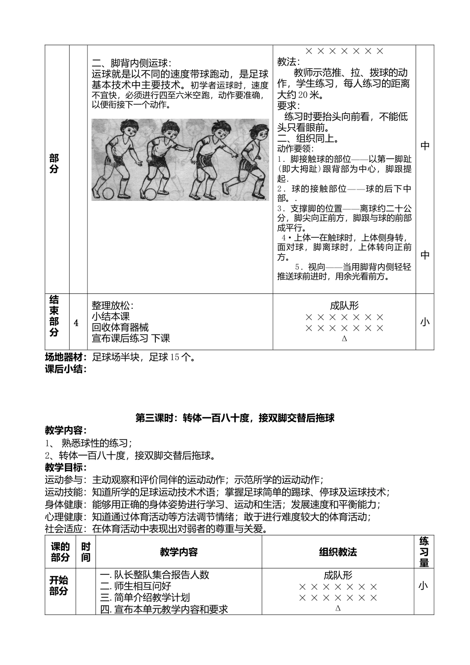 小学足球系统训练教案（5课时）.docx_第3页
