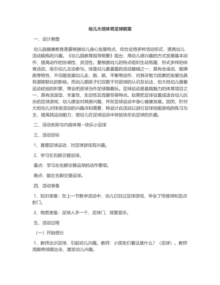 幼儿大班体育足球教案.docx
