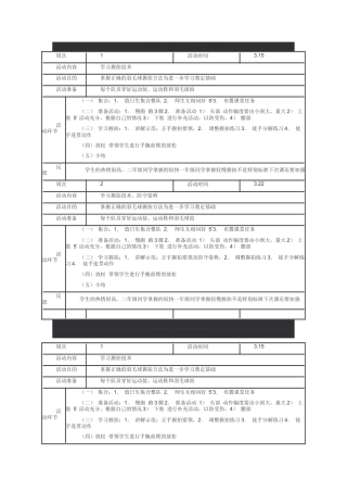 羽毛球教案通用版（15课时）.docx