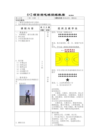中小学羽毛球教案17周11课时.docx