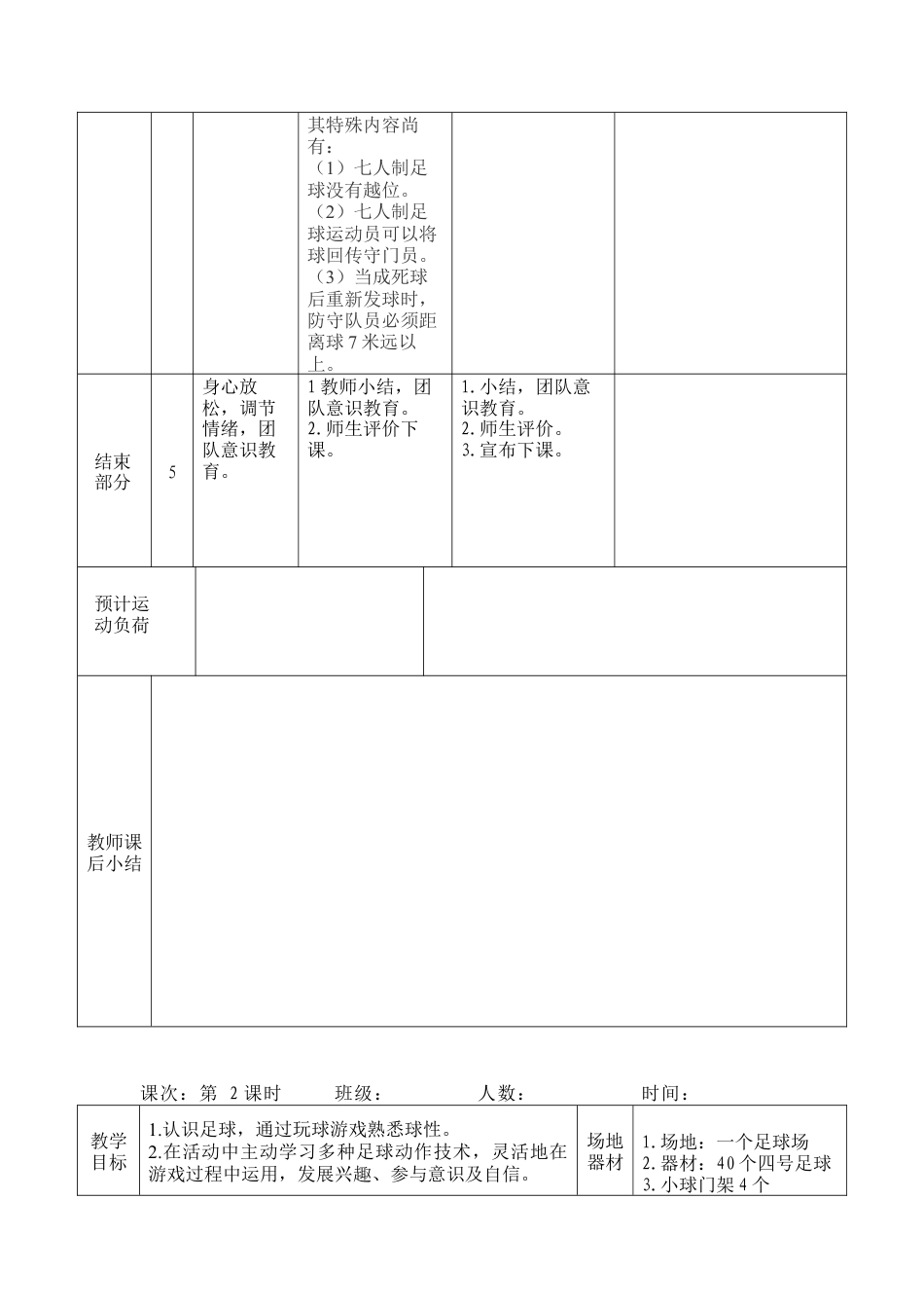 中小学足球校本课程教案（24课时）.docx_第2页